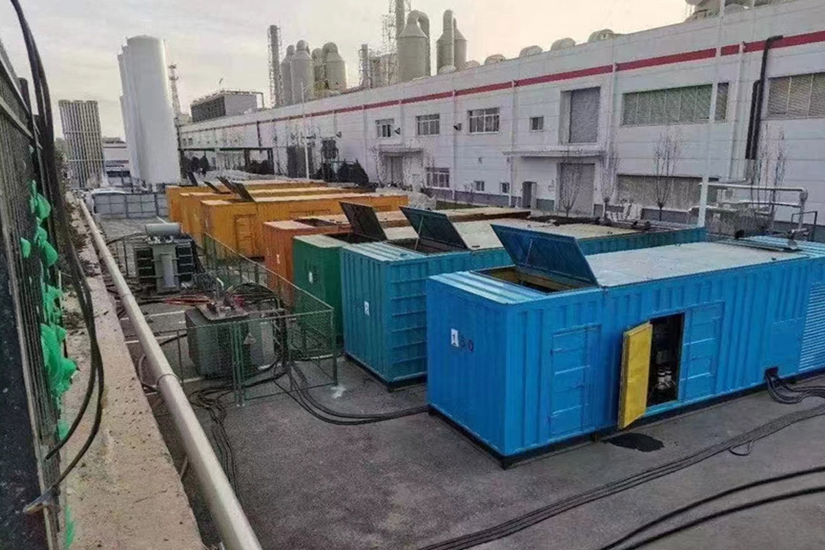 保靖发电机租赁施工现场